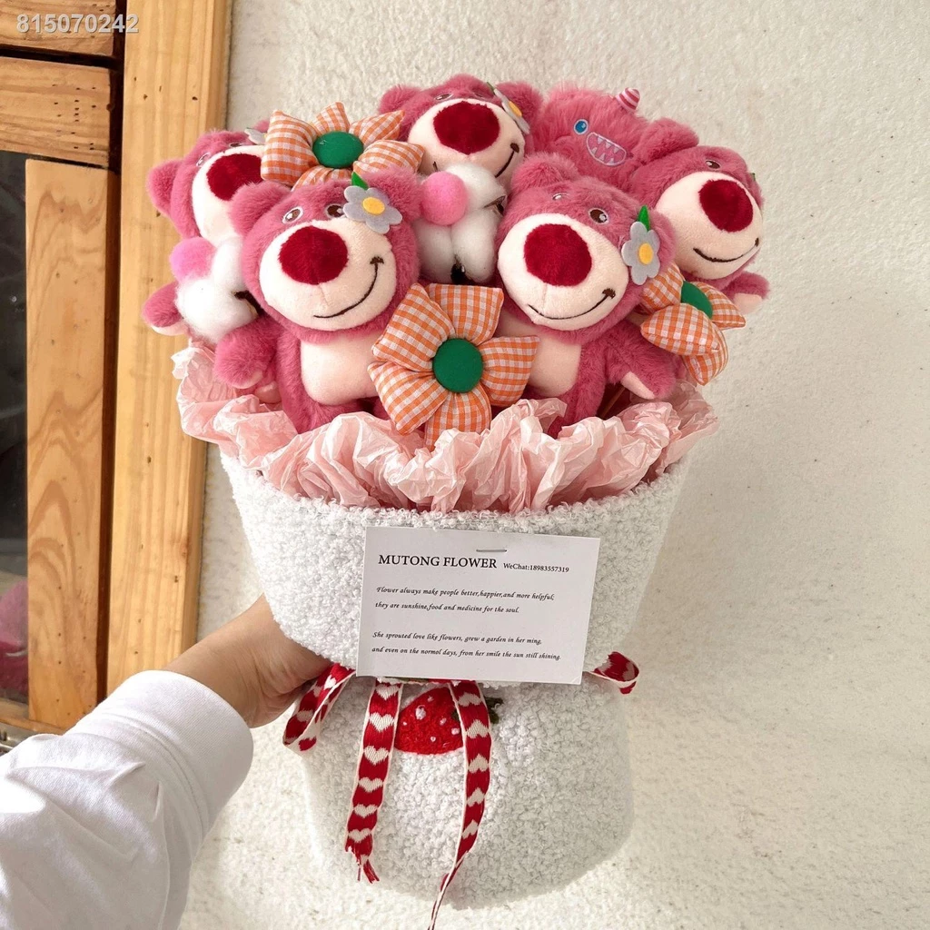 Set quà tặng hoa gấu dâu lotso Babibo