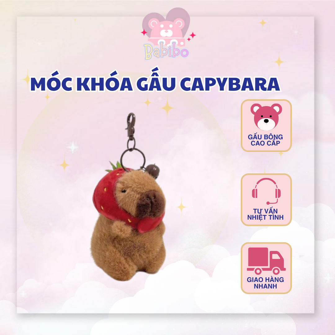 Móc khóa gấu bông Capybara